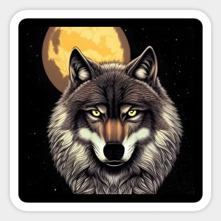 Moon Wolf Sticker